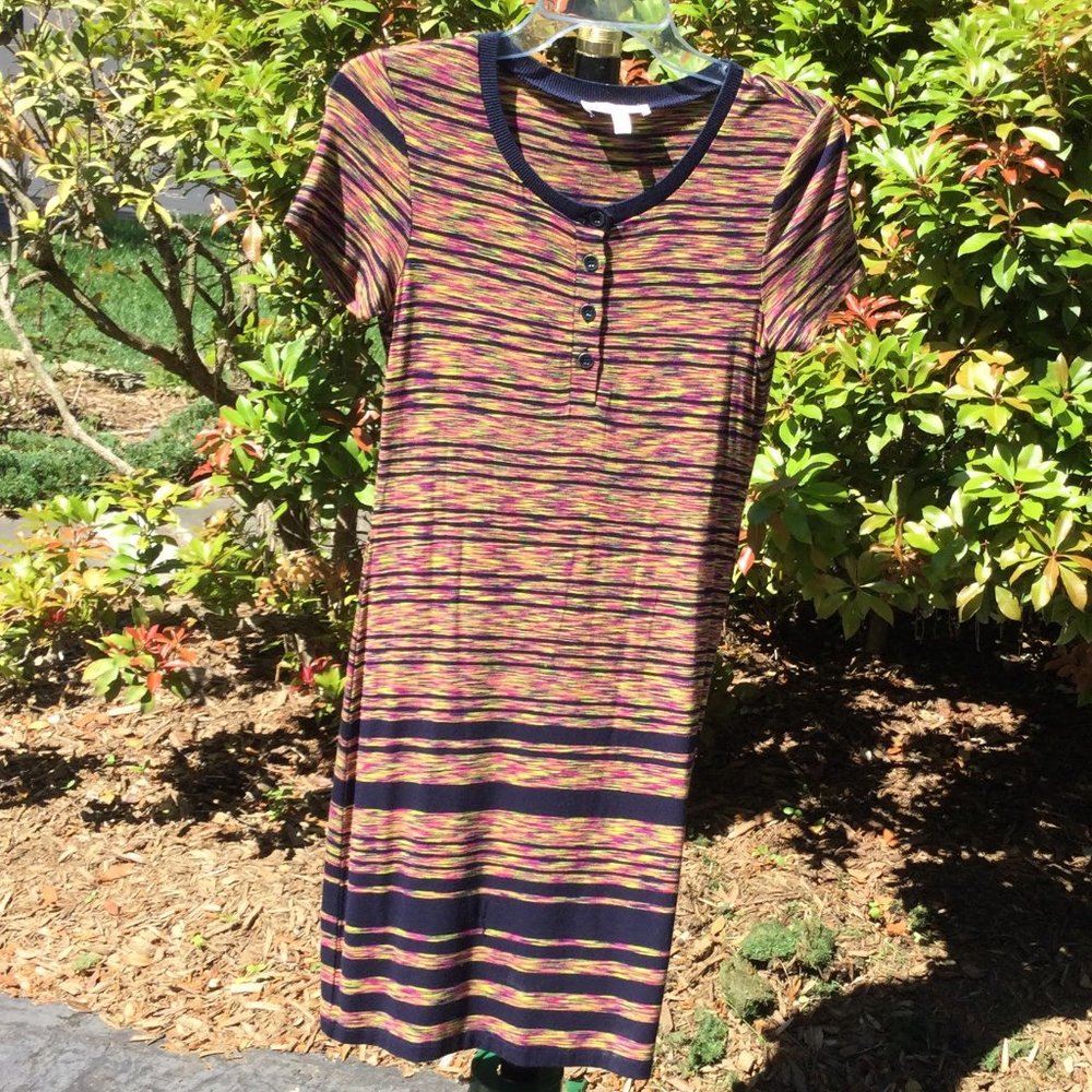 Spense Stripes Print Midi Dress